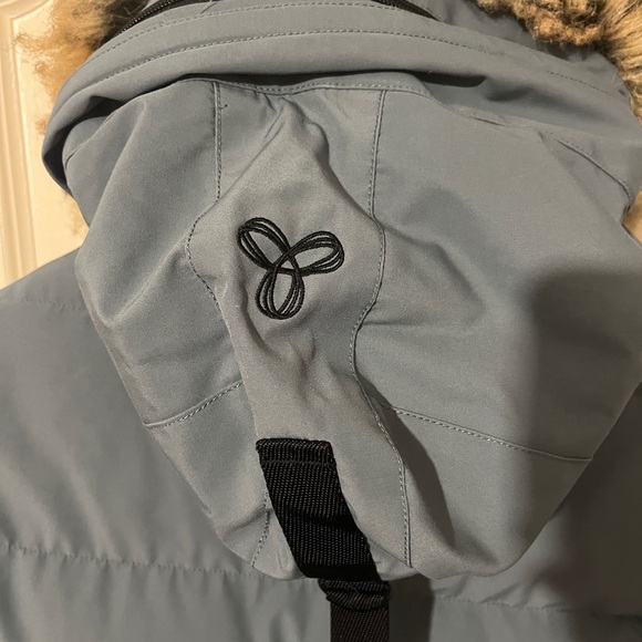 Women’s Aritzia TNA St. Anton Powder Parka Long Puffer Jacket Blue Sz. M - Picture 7 of 11